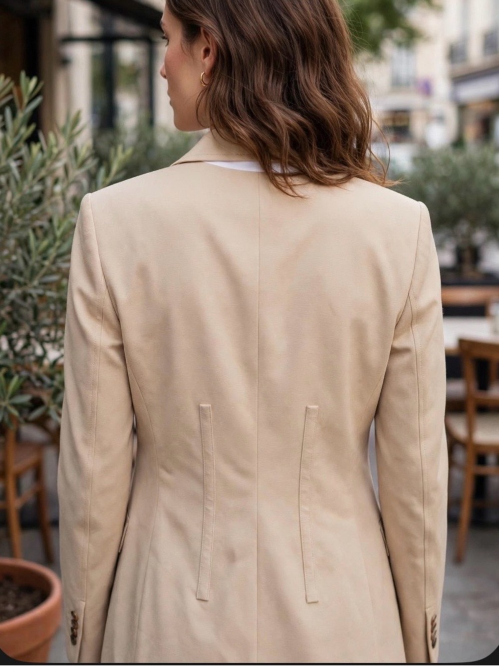 Tommy Hilfiger Beige Single-Button Tailored Blazer Size 12 - Picture 2 of 9